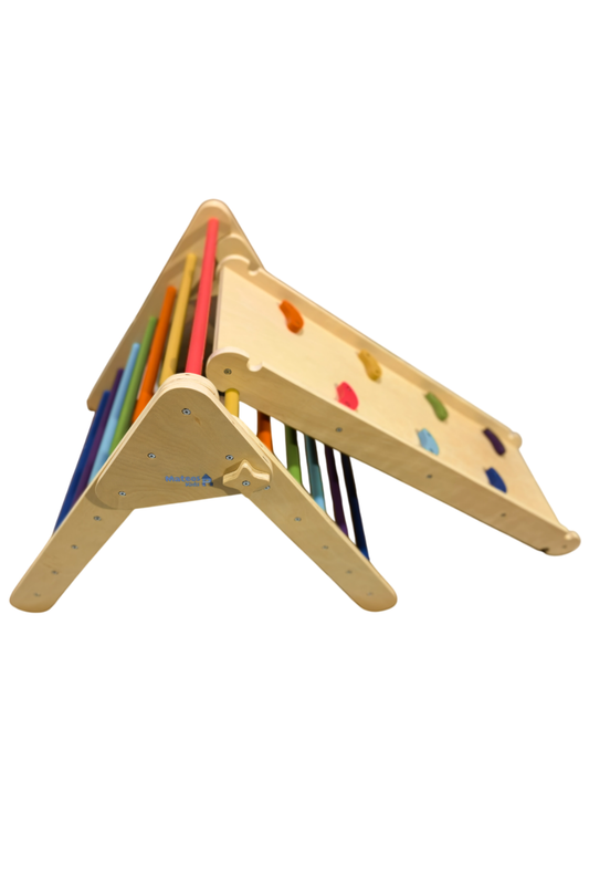 Triangulo Pikler con rampa XL color arcoiris