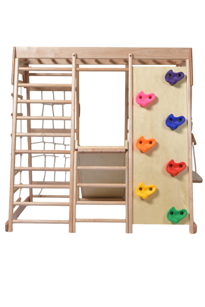 Parque infantil con escalada – el gimnasio Montessori completo para el hogar