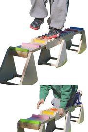 Pasarela de equilibrio de madera – cada paso es un logro