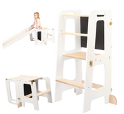 Torre de aprendizaje convertible 3 en 1 – tres etapas en una sola pieza