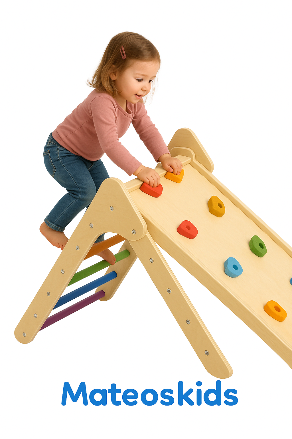 Triangulo Pikler con rampa XL color arcoiris