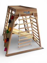 Parque infantil con escalada – el gimnasio Montessori completo para el hogar