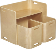 Kit mesa y 2 sillas de madera Montessori – el espacio del niño a su medida